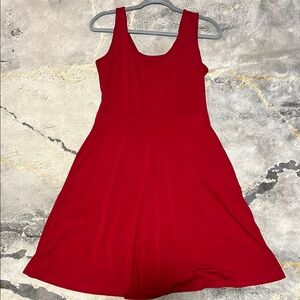 Elegant Red Sleeveless Dress